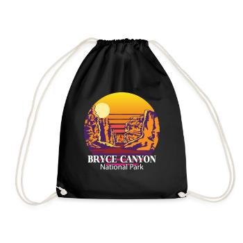 Bryce Canyon Souvenir National Park Rocks Utah Cam - Drawstring Bag - black - Front