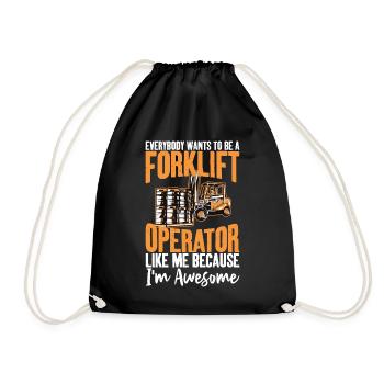 Awesome - Drawstring Bag - black - Front