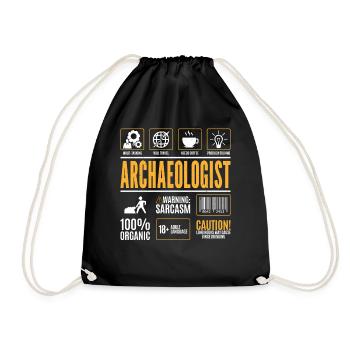 Archaeologist Facts Egyptian - Drawstring Bag - black - Front