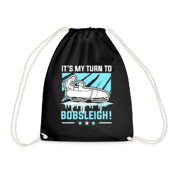 Winter Sports Racing Bobsleighing Bobsleigh Team - Drawstring Bag - black - Front
