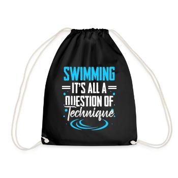 Nageurs Natation Natation - Sac de sport léger - noir - Devant