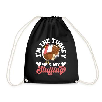 Stuff Valentine's Day Couple - Drawstring Bag - black - Front