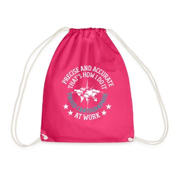 Cartographer Map Cartography - Drawstring Bag - fuchsia - Front