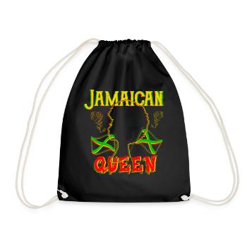 Jamaika Hemd, jamaikanisches Queen Muttertagsgeschenk - Turnbeutel - Schwarz - Vorne