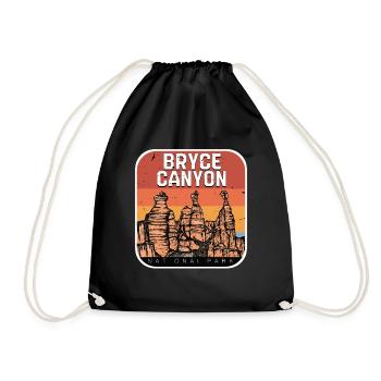 Bryce Canyon National Park Hike Nature Souvenir - Drawstring Bag - black - Front