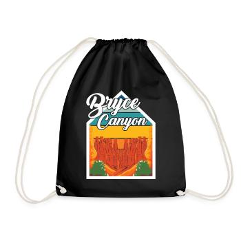 Bryce Canyon Utah Rock Formation Wall - Drawstring Bag - black - Front