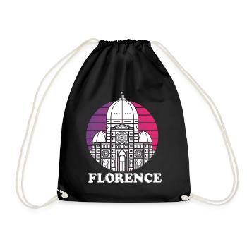 Florence Italian Home Dome Tuscany Cathedral Itali - Drawstring Bag - black - Front