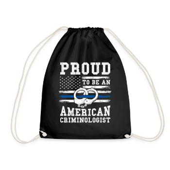 Criminologist Criminology Nutritional information - Drawstring Bag - black - Front