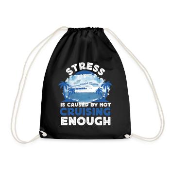Cruise Ship Vacation Stress Is - Drawstring Bag - black - Front