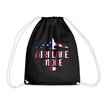 Airport Pilot Passenger Plane - Airplane Mode On - Turnbeutel - Schwarz - Vorne