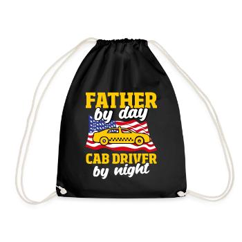 Chauffeur Père de jour Chauffeur de taxi de nuit Patrioti - Sac de sport léger - noir - Devant