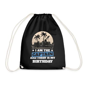 Nautisme Kahn Pontoon Anniversaire du capitaine - Sac de sport léger - noir - Devant