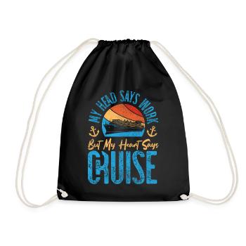 Croisière Vacances Rétro Vintage - Sac de sport léger - noir - Devant
