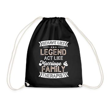 Therapy Psychologist Psychotherapy - Drawstring Bag - black - Front