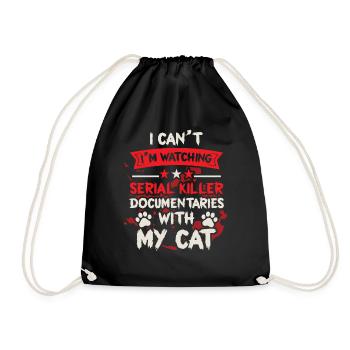 Documentary Kitty Cat Lover - Drawstring Bag - black - Front