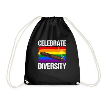 Tobacco Cigarette Smoke Cigar Owners - Drawstring Bag - black - Front