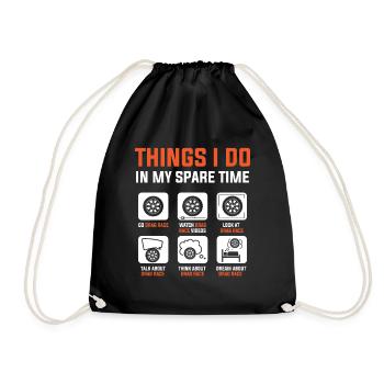 Car mechanic athletes car lovers - Drawstring Bag - black - Front