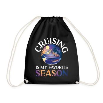 Cruise Ship Vacation Girl Cruising - Drawstring Bag - black - Front