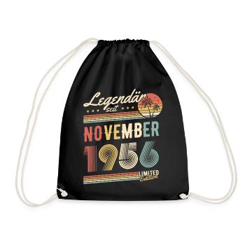 Legendär Seit November 1956 Geburtstag Geschenk - Turnbeutel - Schwarz - Vorne