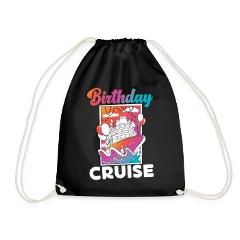 Cruise Ship Vacation Birthday - Turnbeutel - Schwarz - Vorne