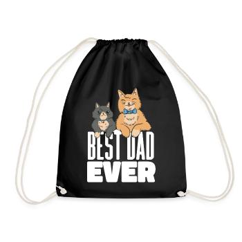 Meilleur Cat Dad Ever Funny Cat Daddy Fathers Day Gift - Sac de sport léger - noir - Devant