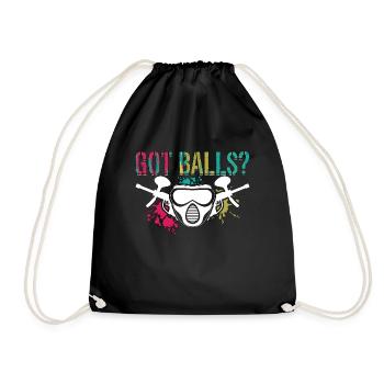 Paintball Got Balls Air Gun Sport Paintball Player - Drawstring Bag - black - Front