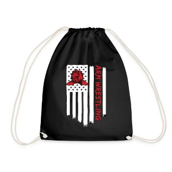 Bras de fer Cool Bras de fer Muscles Lutteur - Sac de sport léger - noir - Devant