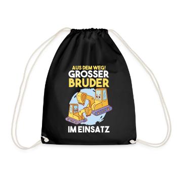 Dabbing Baggerfahrer Bagger Bruder - Turnbeutel - Schwarz - Vorne