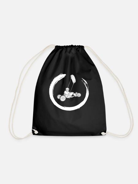 Strand-Kite Windracer Land-Kite Kite-Strandsegler - Turnbeutel - Schwarz