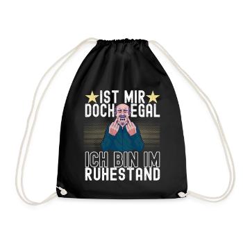 Ruhestand Rente - Turnbeutel - Schwarz - Vorne