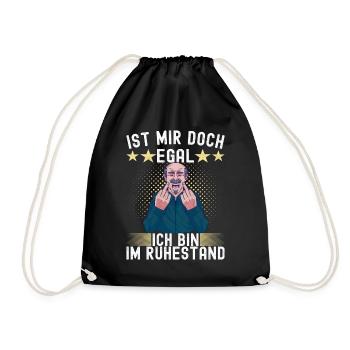 Ruhestand Rente - Turnbeutel - Schwarz - Vorne