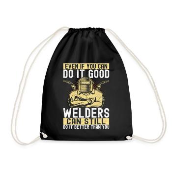 Soudage par soudeur - Sac de sport léger - noir - Devant