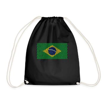 Brazil Flag - Drawstring Bag - black - Front
