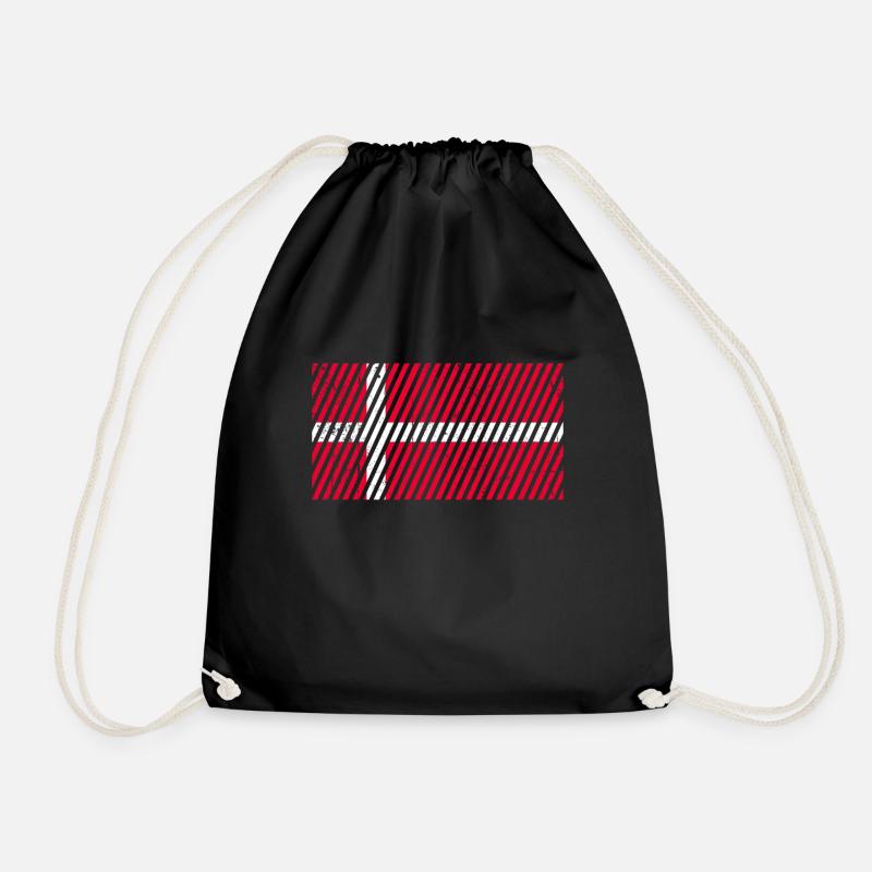 Drapeau du Danemark - Sac de sport léger - noir