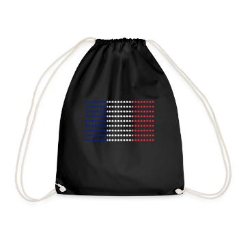 Français drapeau - Sac de sport léger - noir - Devant