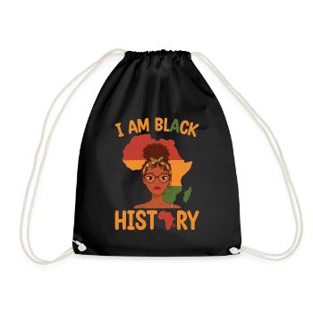 I'm Black Story Mother's Day Juneteenth - Drawstring Bag - black - Front