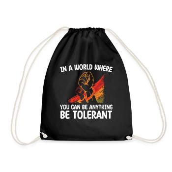 In a world where you can be anything freedom - Drawstring Bag - black - Front