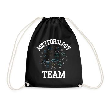 Team Meteorologie Meteorologe Wettervorhersage - Turnbeutel - Schwarz - Vorne