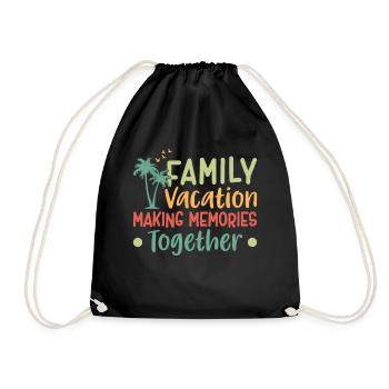 Family Vacation Making Memories Together - Drawstring Bag - black - Front