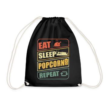 J’adore le maïs soufflé et les soirées cinéma - Sac de sport léger - noir - Devant