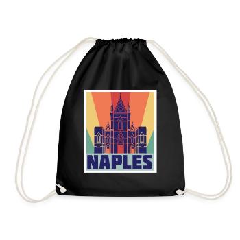 Italie Souvenir Naples Maison Italienne Mitaine - Sac de sport léger - noir - Devant