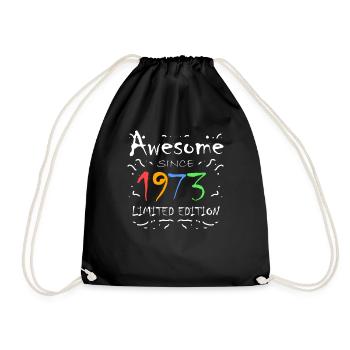 1973 - Born 1973 - Drawstring Bag - black - Front
