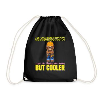 Electrician Mom Like A Regualr Mom But Cooler - Turnbeutel - Schwarz - Vorne