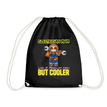Electrician Mom Like A Regualr Mom But Cooler - Turnbeutel - Schwarz - Vorne