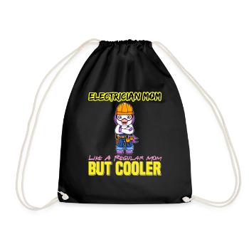 Electrician Mom Like A Regualr Mom But Cooler - Turnbeutel - Schwarz - Vorne