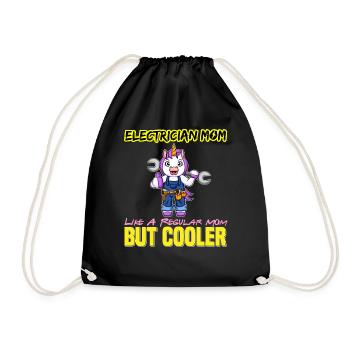 Electrician Mom Like A Regualr Mom But Cooler - Turnbeutel - Schwarz - Vorne
