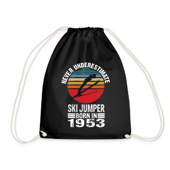 Never Underestimate Ski Jumper born in 1953 - Turnbeutel - Schwarz - Vorne