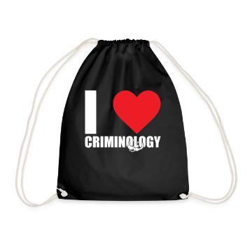 Criminologist Criminology Nutritional information - Drawstring Bag - black - Front