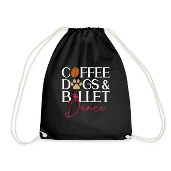 Café, chiens et danse classique - Ballet Dancer - Sac de sport léger - noir - Devant