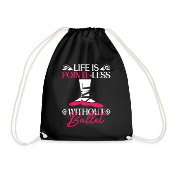 Ballet Dancer Ballerina Dancing Funny Ballet - Drawstring Bag - black - Front